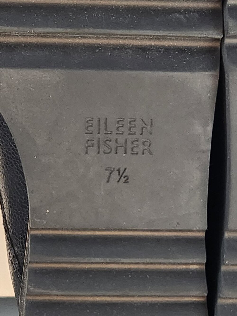 Eileen Fisher Black Leather Platform Slip-On Shoes Loafers - Picture 10 of 11